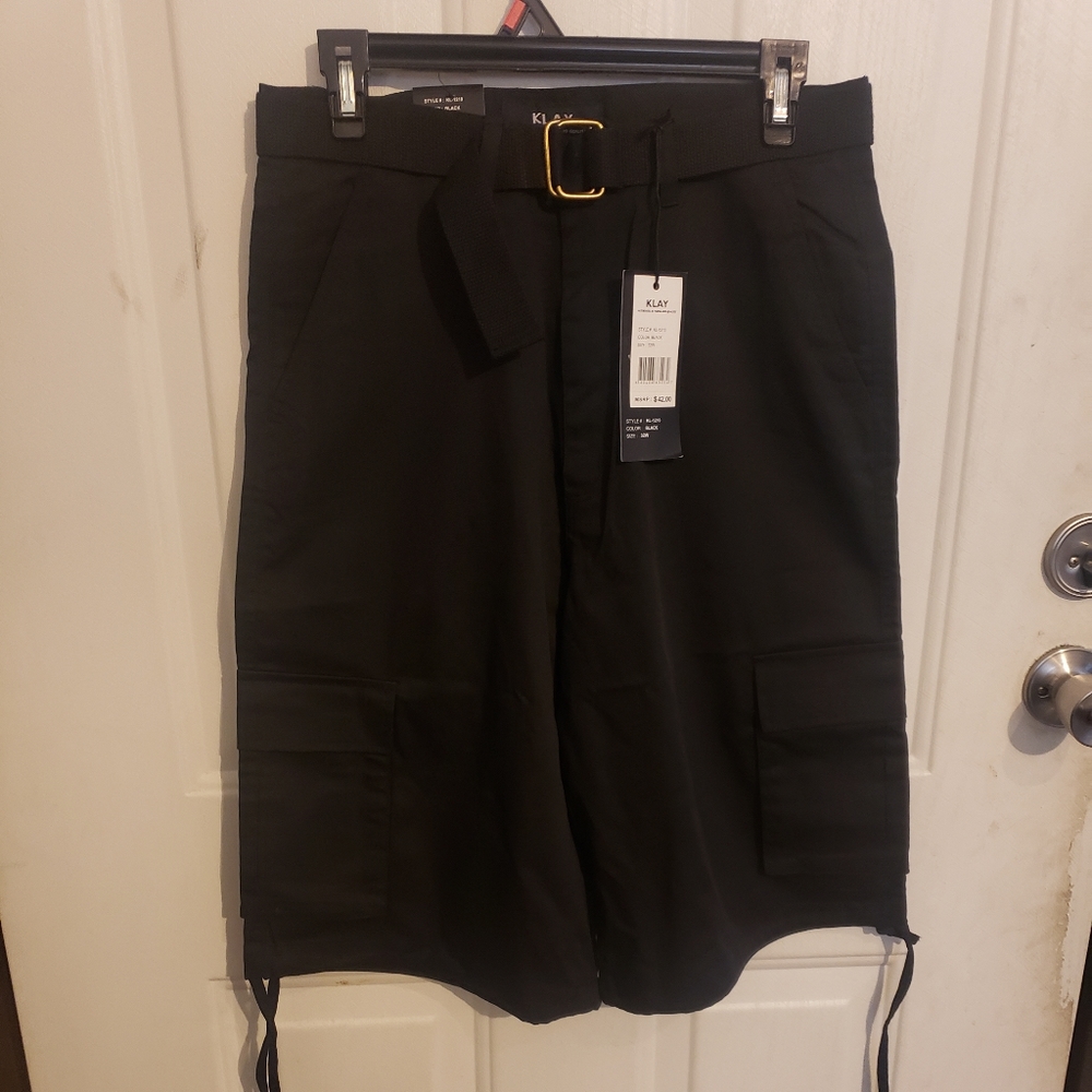 Klay Black Cargo Shorts Men's. They all have 12" inseams.